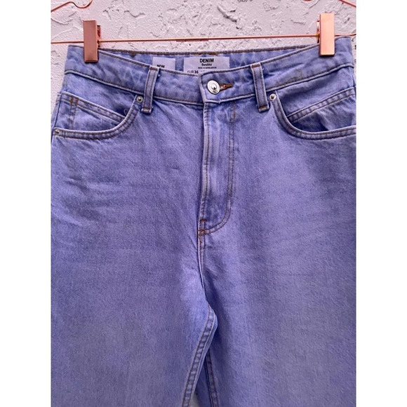 Bershka DENIM Womens Cotton Tapered Leg Mom Jeans Sz 4 - Picture 4 of 15